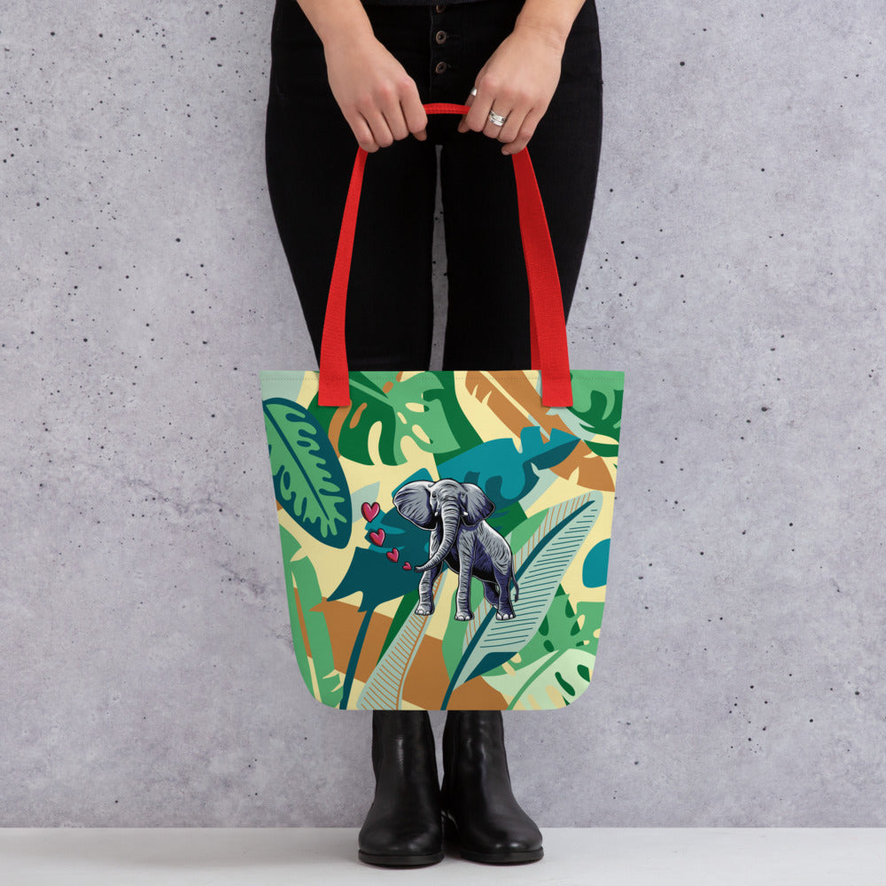 Elephant Breathing Love Tote bag