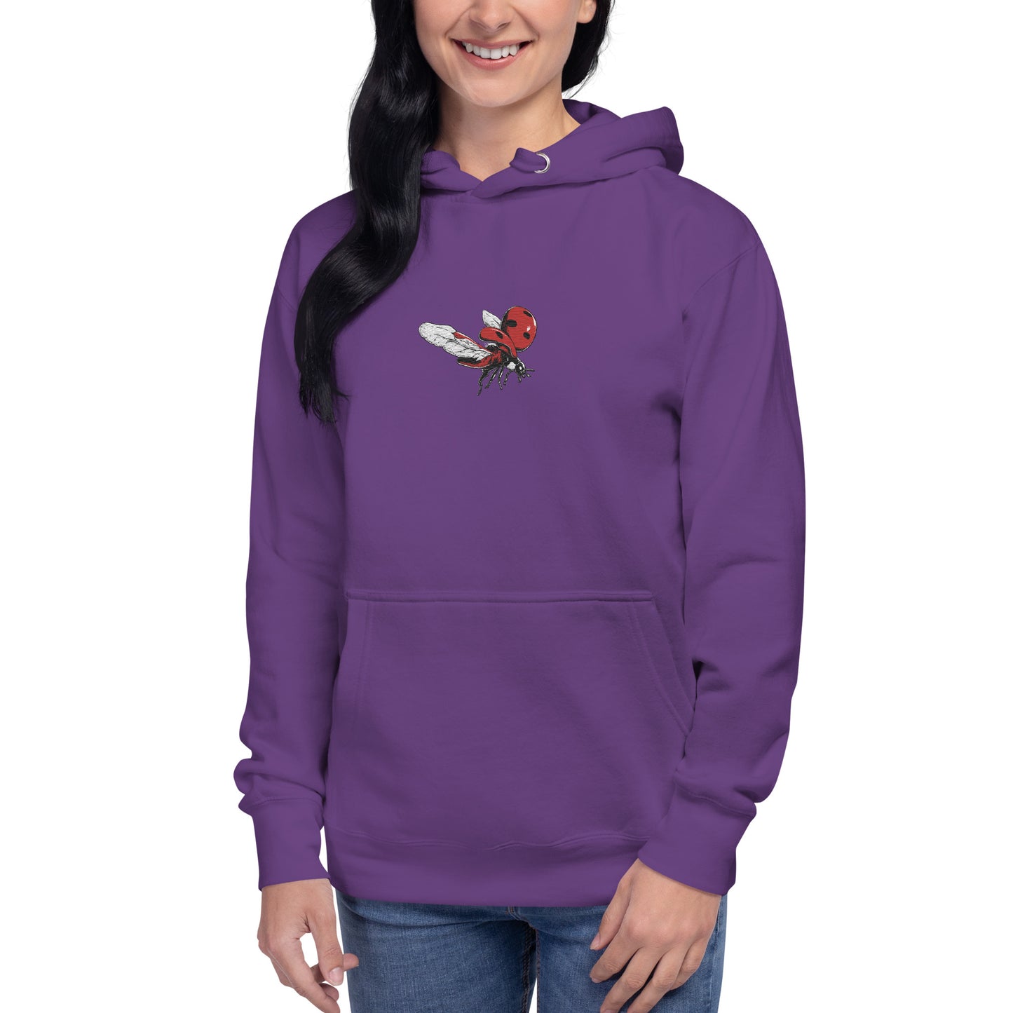 Good Fortune Ladybug Embroidered Hoodie