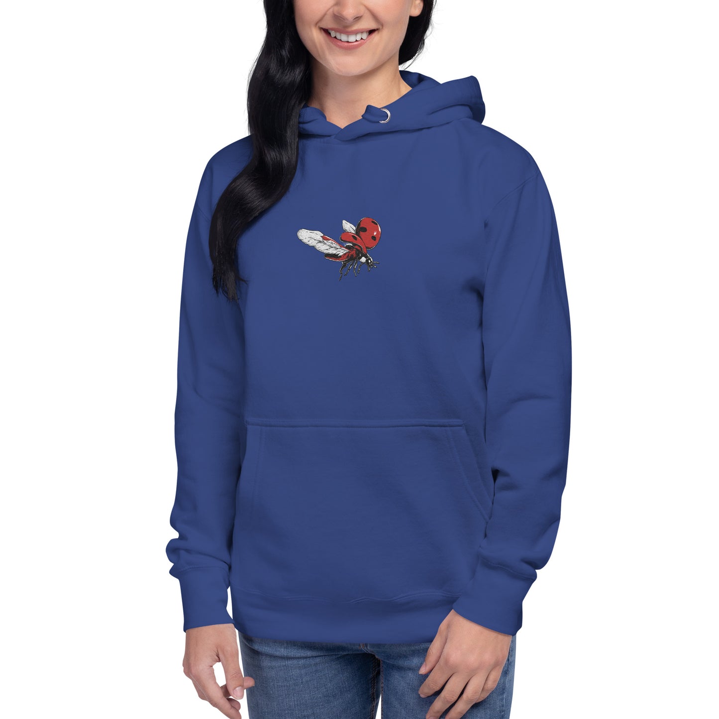 Good Fortune Ladybug Embroidered Hoodie